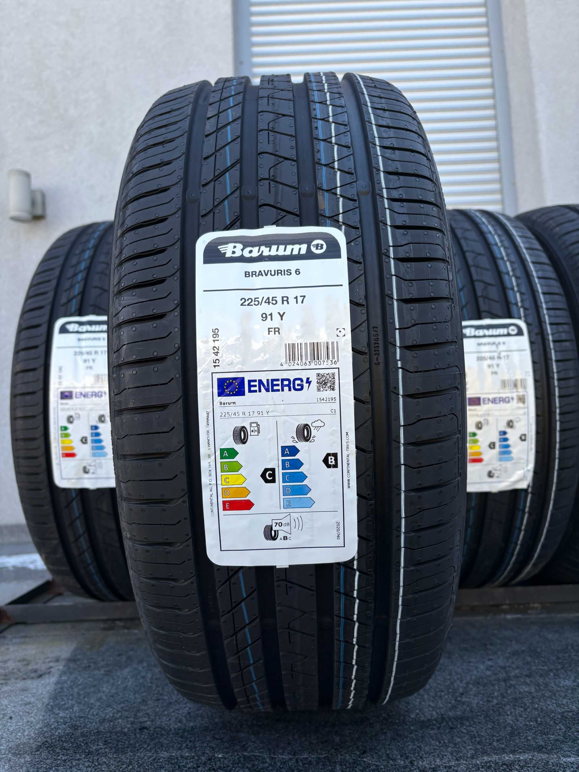 Letnie 225/45R17 Barum Bravuris 6 prod. 2025 rok!  91Y C,B,70db gw