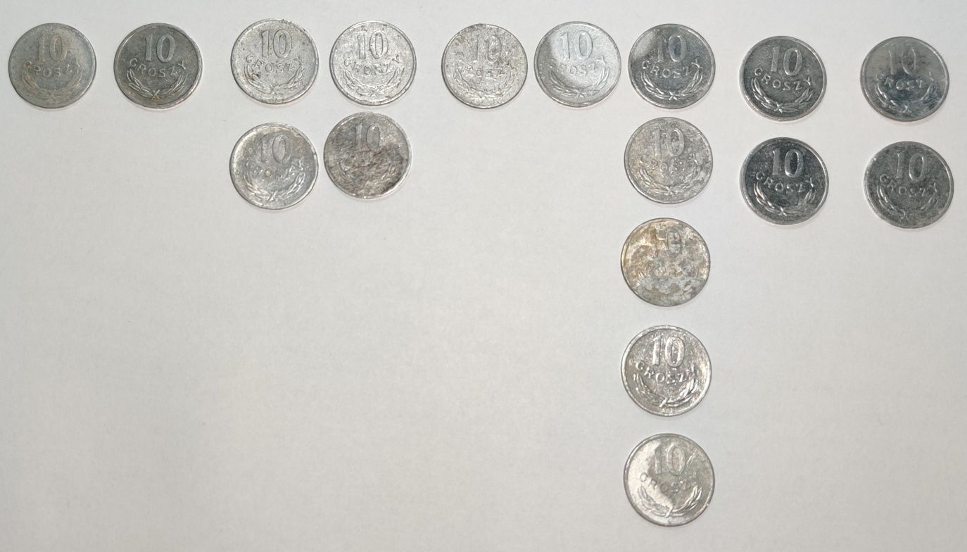 Stare monety PRL-U 10gr - 5 zł z lat 1961-89 (75sztuk)
