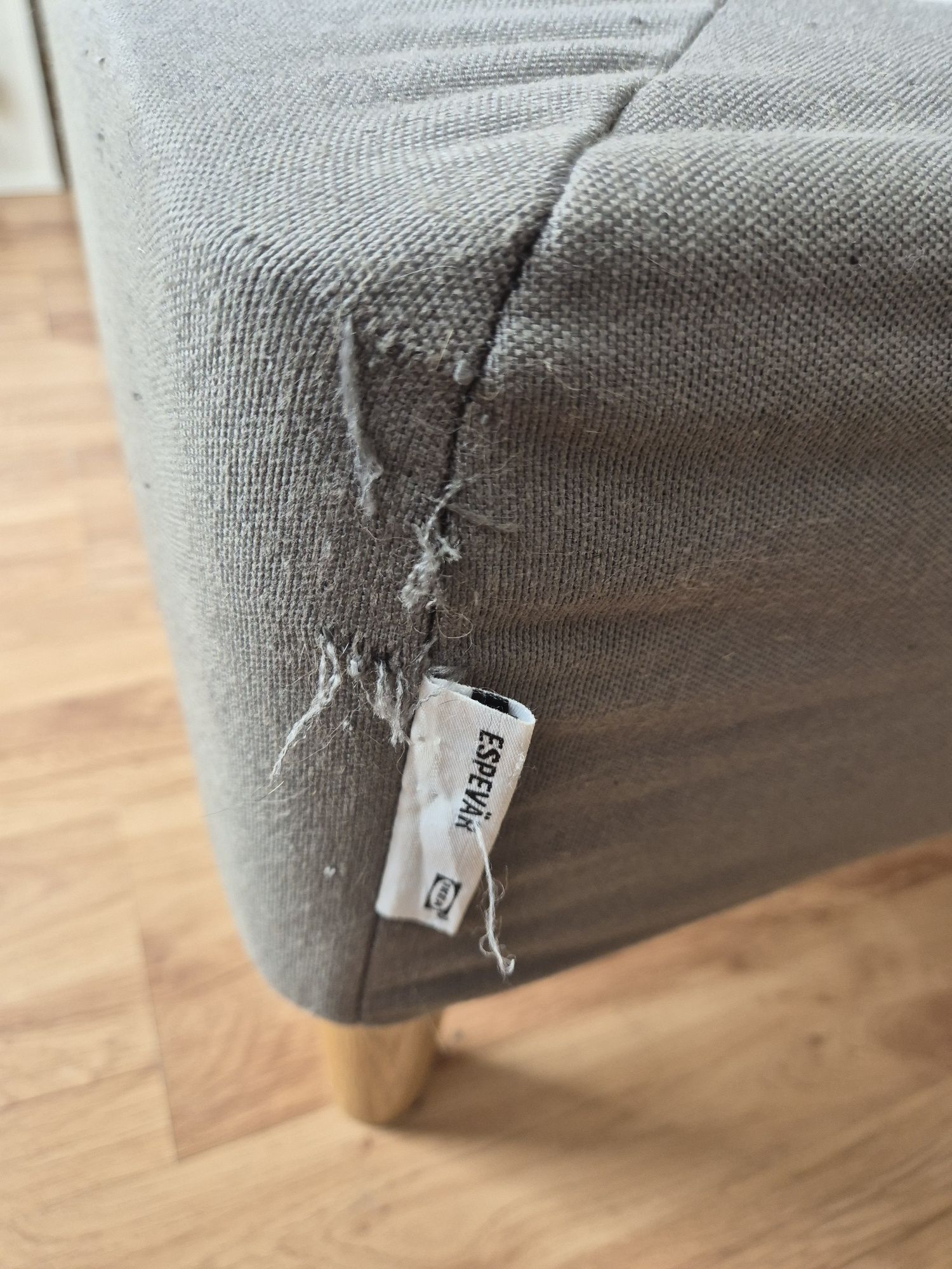 łóżko Ikea ESPEVAR podstawa ze sprężynami, nogami i pokryciem 90x200