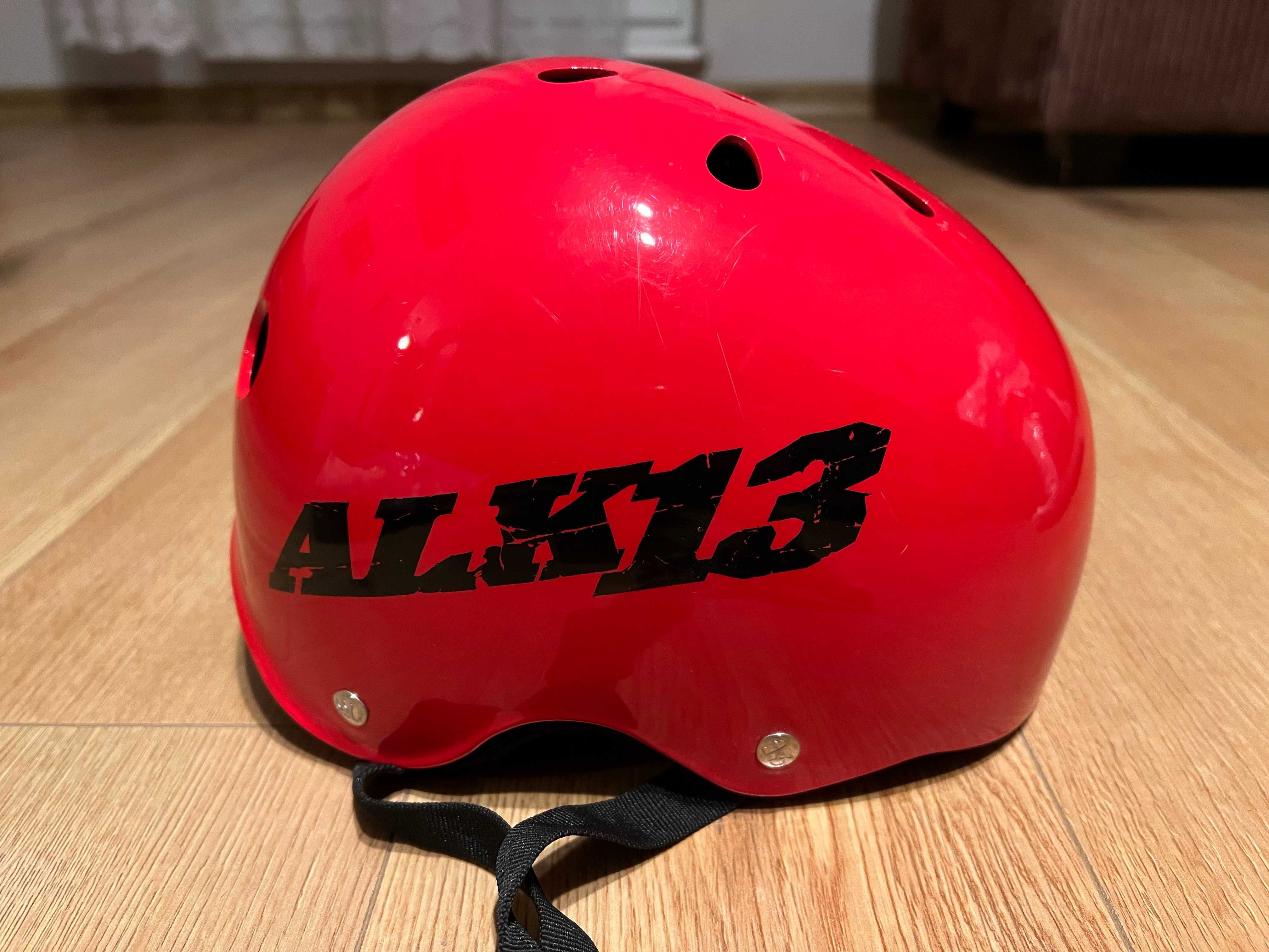 Kask ALK13 H2O Red S + ochraniacze Oxelo Basic XS