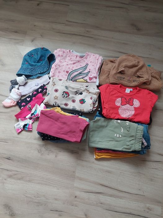 Duża paka ubrań dziewczęcych dla dziewczynki 92