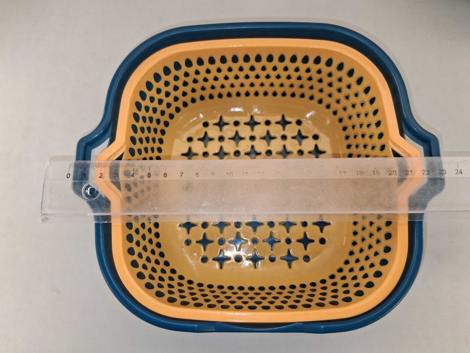 N149 Zestaw 4 Kompletów Miska + Durszlak Ociekacz Plastikowe Nowy