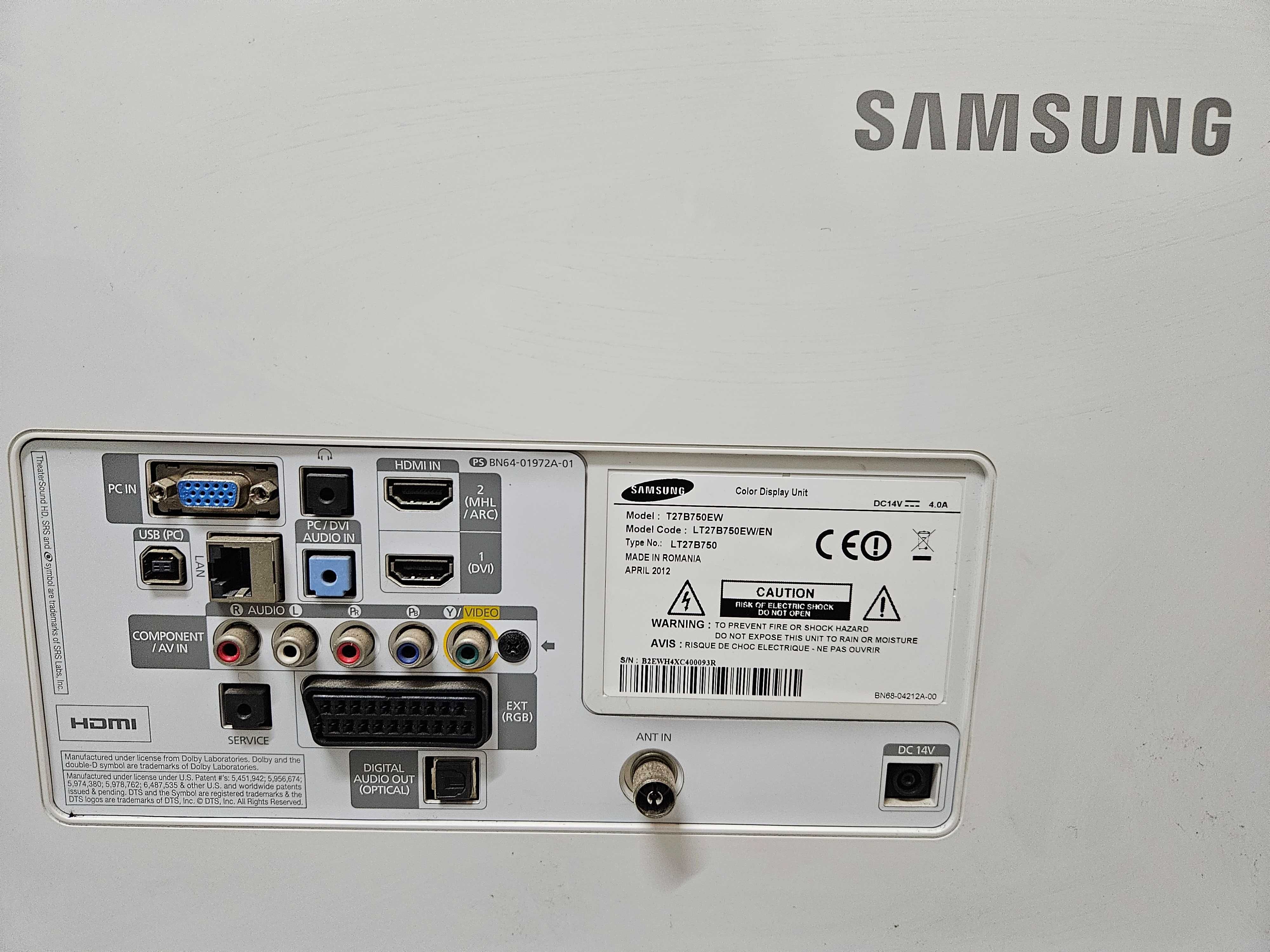 TV Samsung T27B750EW 27' FHD