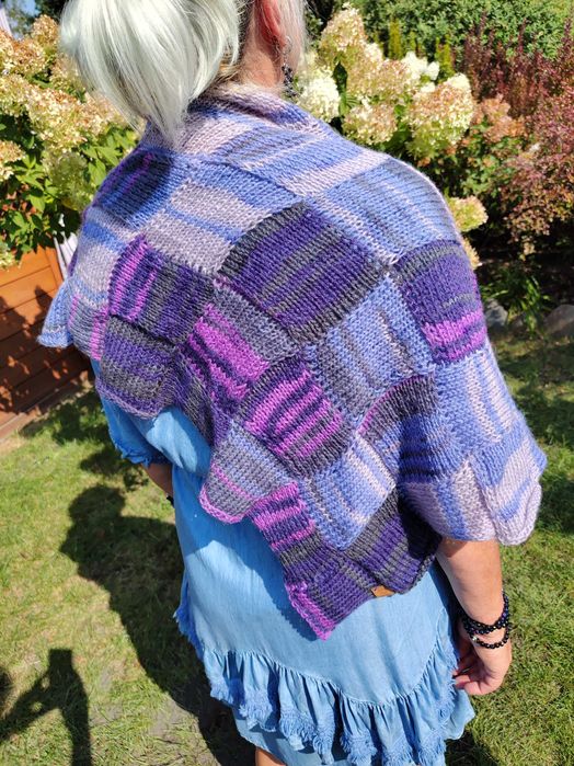 Chusta szal trójkątna handmade AA847-2