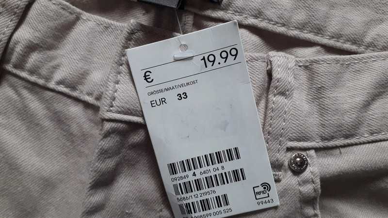 męskie spodnie marki H&M roz. 33 nowe