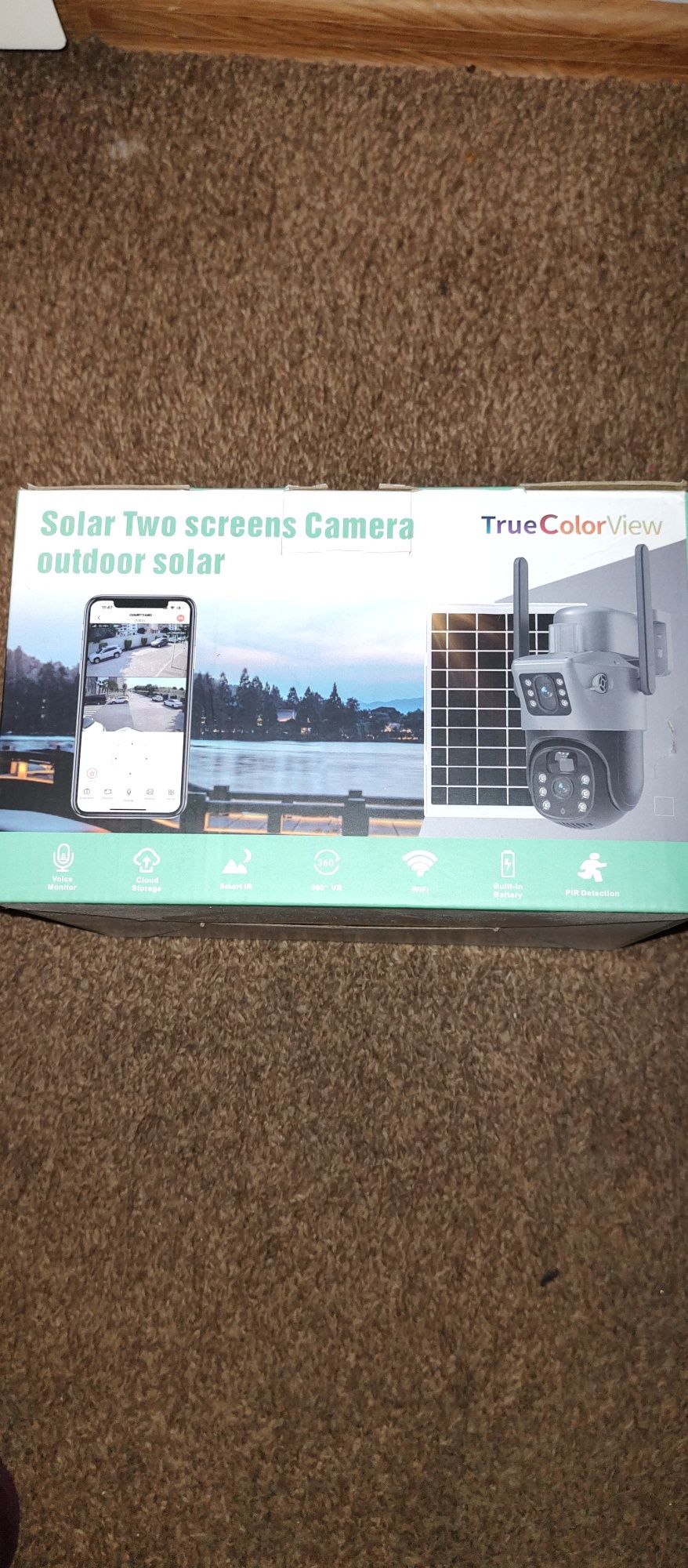 Solarna Zewnętrzna kamera dwa obiektywy 4K HD 8MP Karta SIM 4G LTE