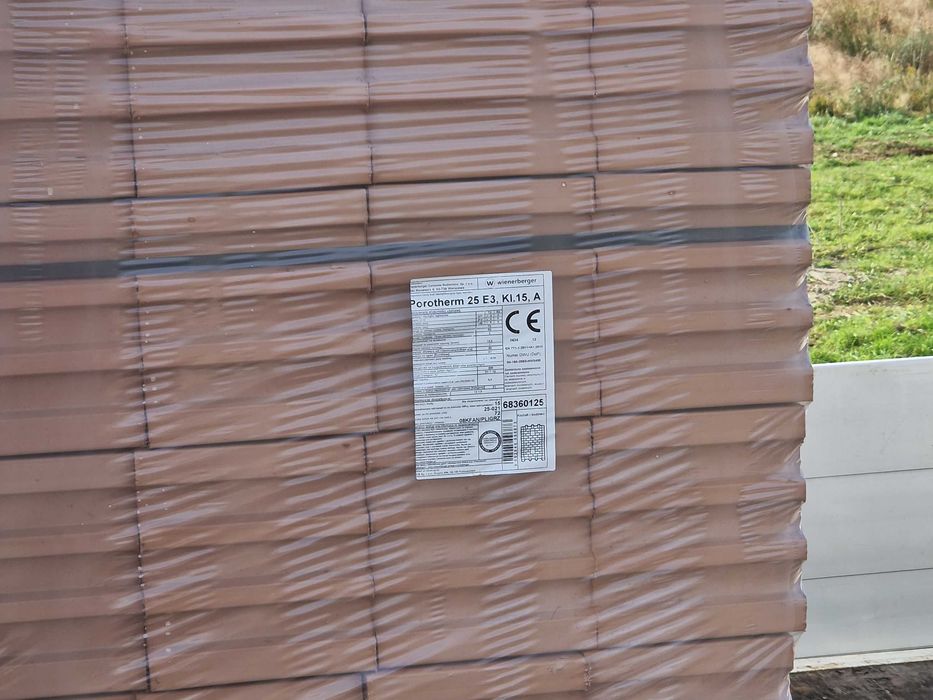 Pustak ceramiczny Wienerberger Porotherm 25 E3 p+w