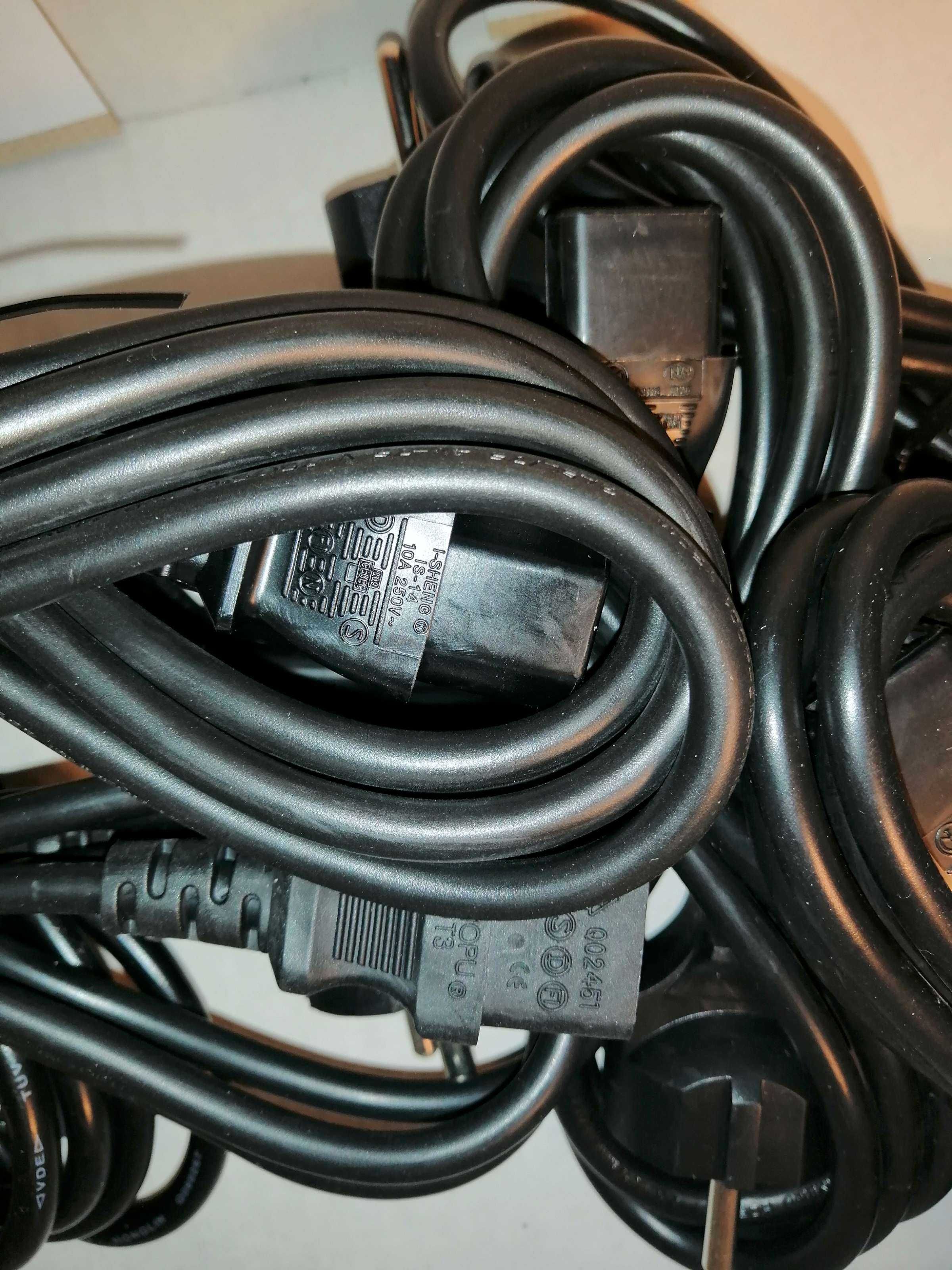 Kabel przewód zasilający 10 sztuk do komputera ,drukarki, UPS itp