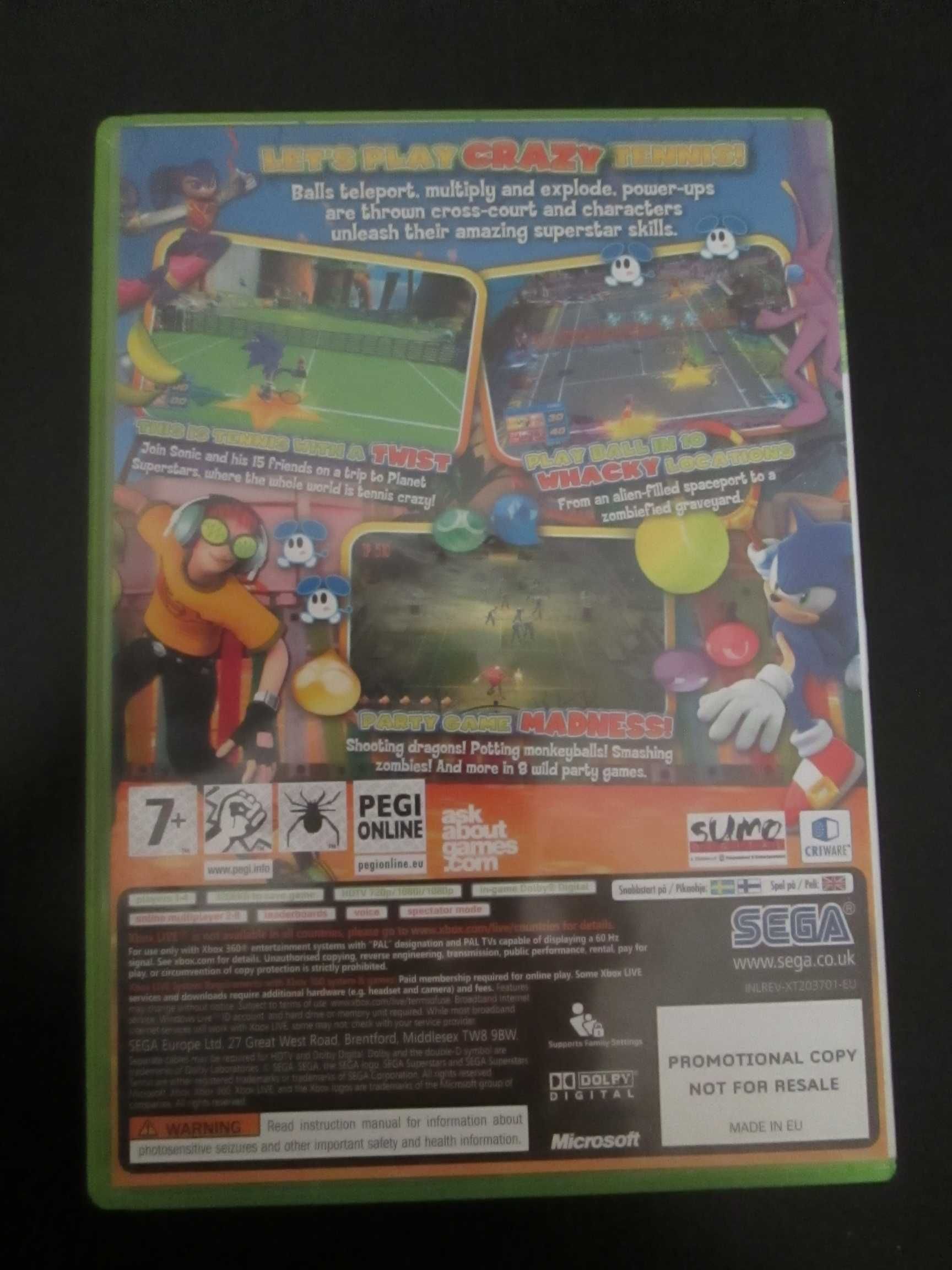 SEGA Superstar tennis XBOX 360 - Cópia promocional