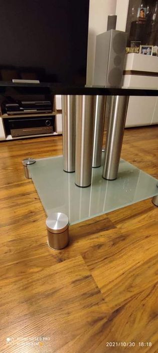 Szklana ława, stół, szkło hartowane duża kwadratowy blat stan idealny!