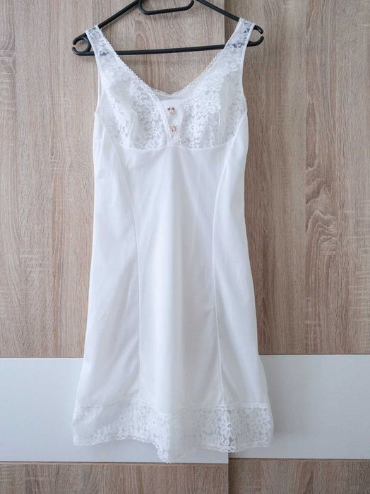 halka, koszulka nocna, vintage, retro, prl, koronka, cottagecore