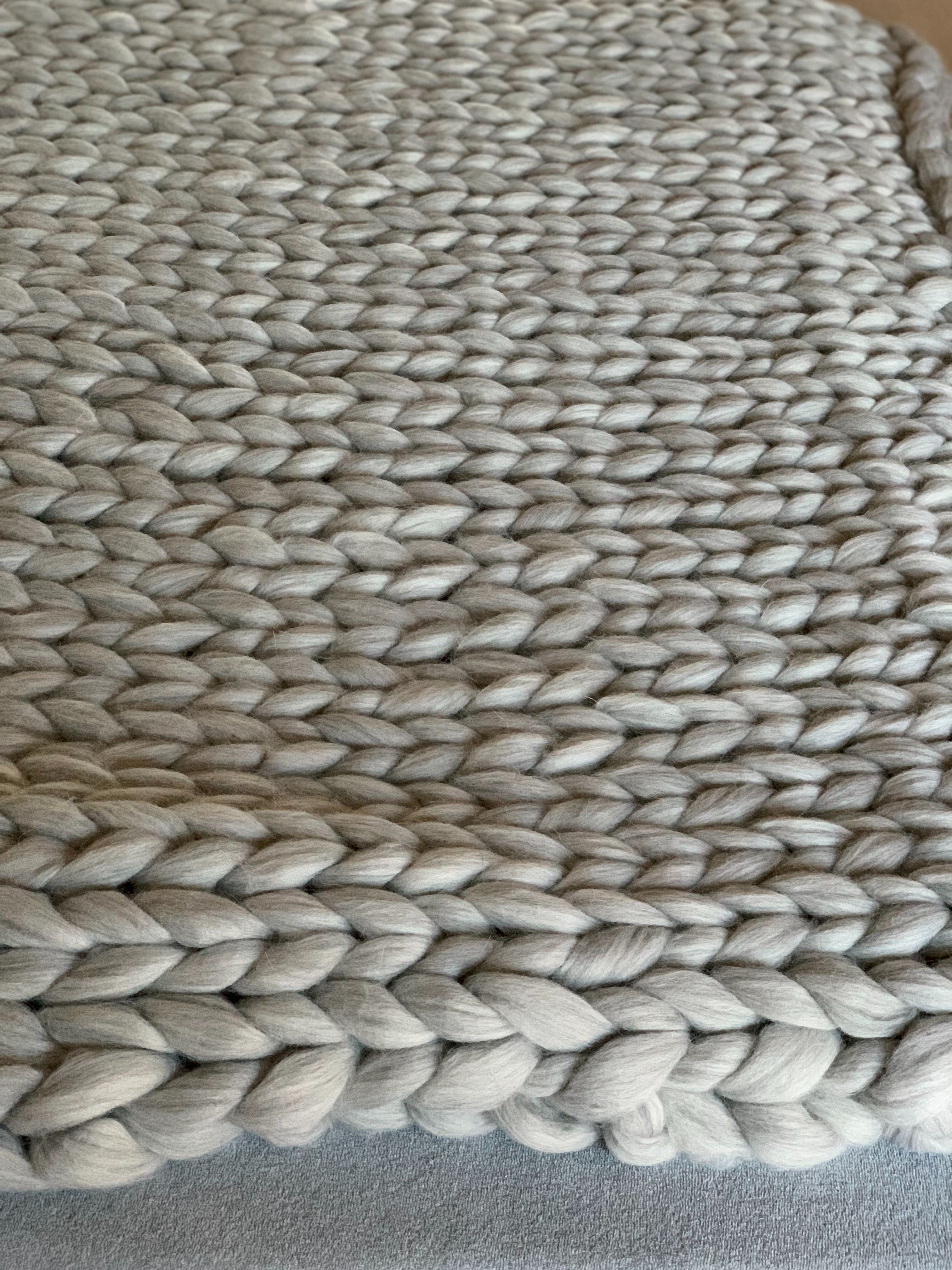 Pleciony koc chunky knit blanket