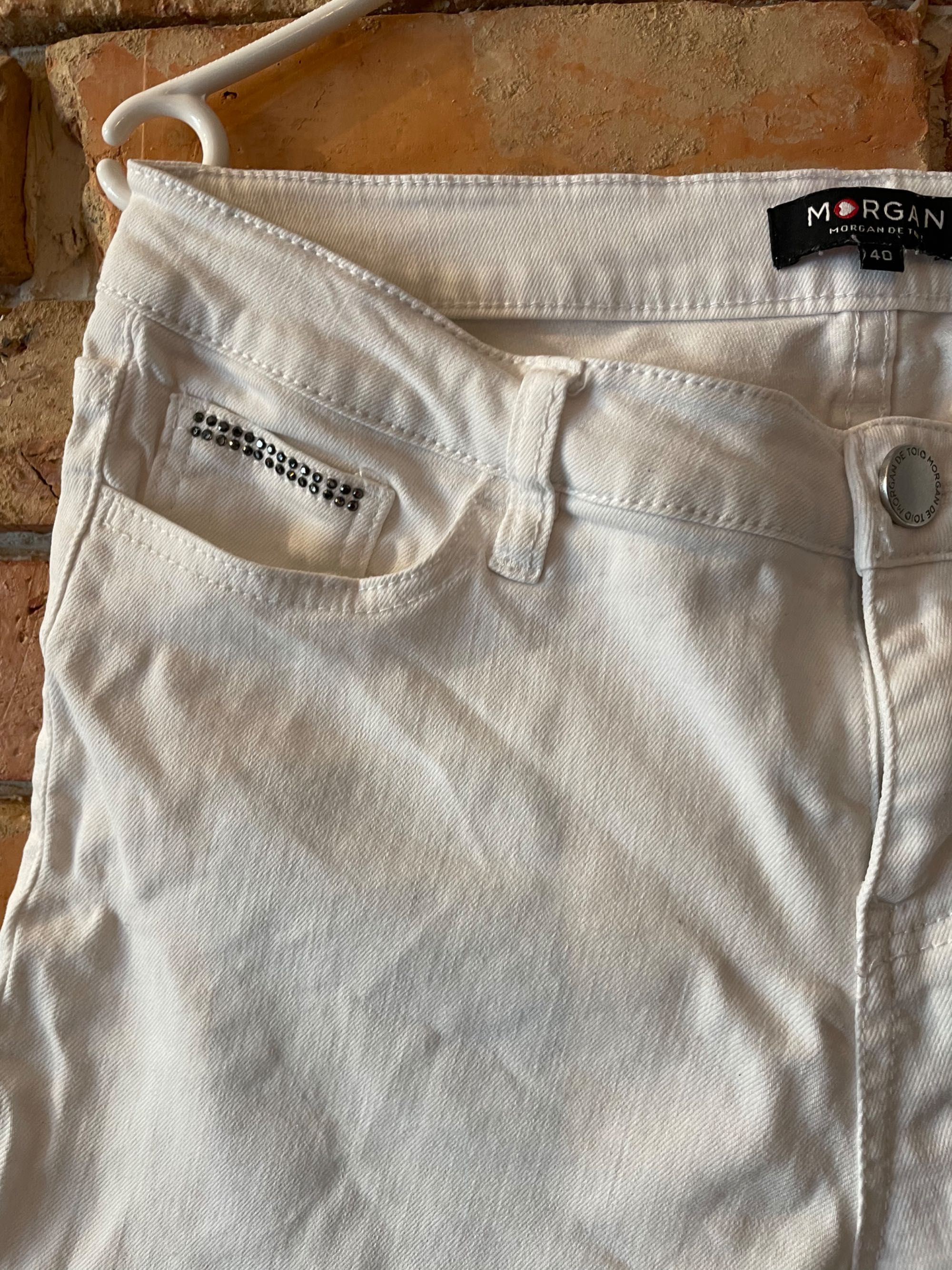 Spodnie białe damskie MORGAN jeansy