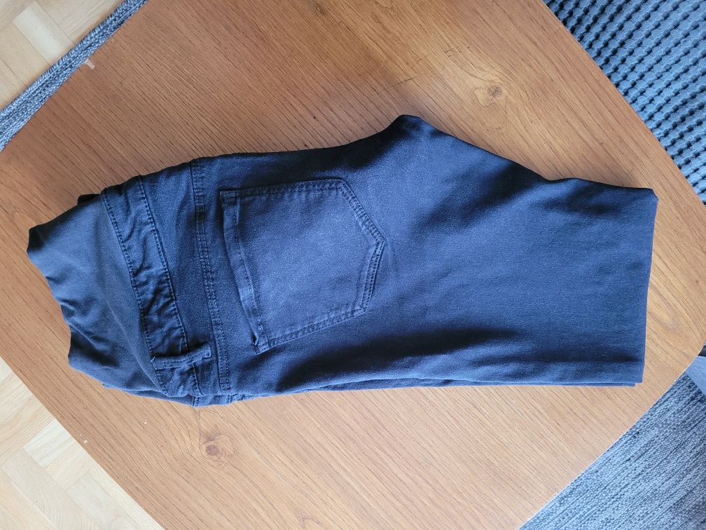 Spodnie ciążowe H&M Mama, czarne, elastyczne tregginsy, M, 38