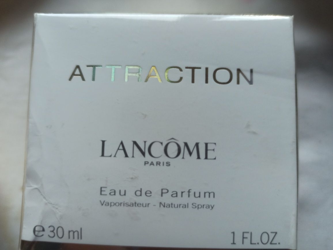 Przepiękna, oryginalna woda toaletowa i balsam Lancome "Attraction"