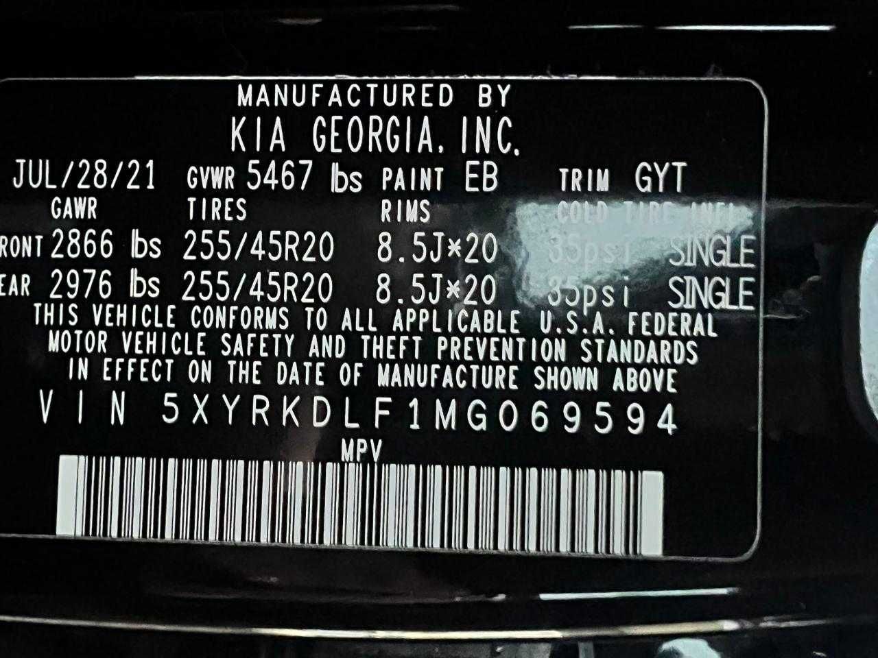KIA Sorento 2021 SX з США