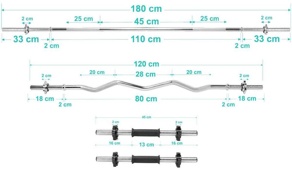 Zestaw do ćwiczeń 156kg z ławeczką treningową PH 2132