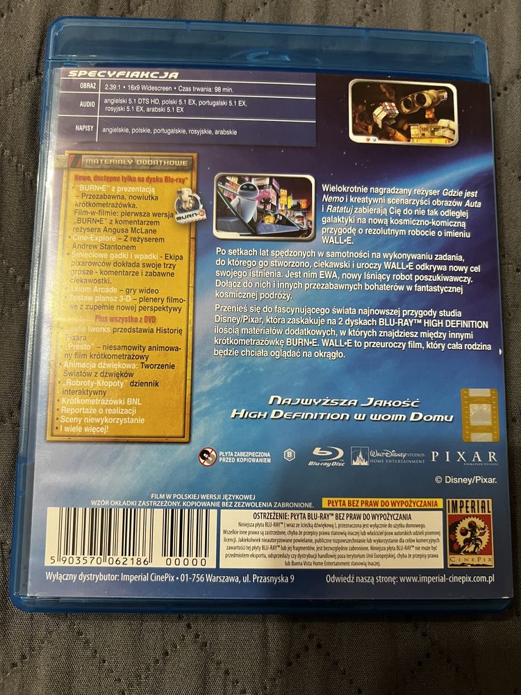 Wall-e blu ray polska edycja