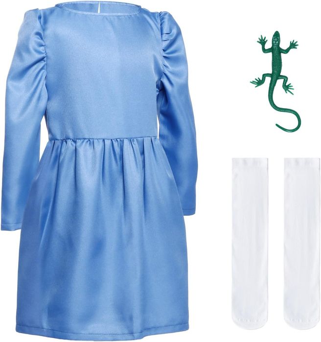 Bajkowy Kostium Uczennicy z Jaszczurką r 130Cm 8 Lat