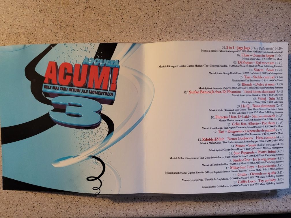 CD Ascultā Acum! 3 Kompilacja Rumunia 2007 Cat music