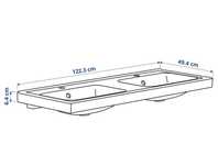 Nowa biała umywalka 122×49 СМ IKEA ORRSJON 305.450.71 z glazurą