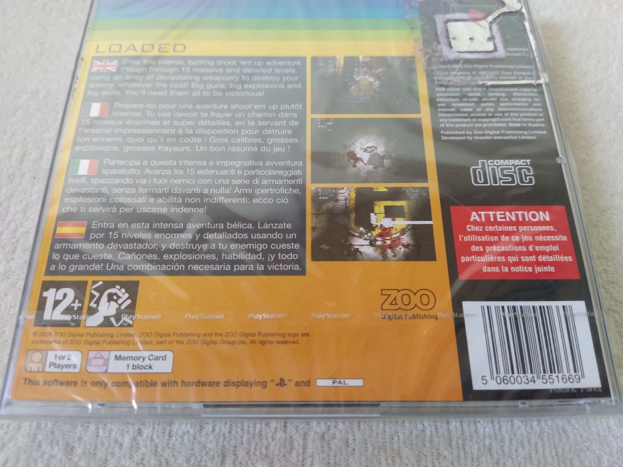 Ps1 psx one PlayStation Loaded 3xA FOLIA nowa pasek sony
