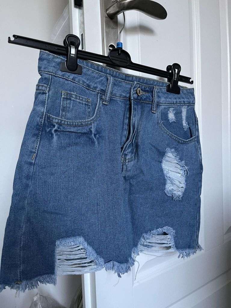 Krótka spódniczka jeansowa Shein r. S