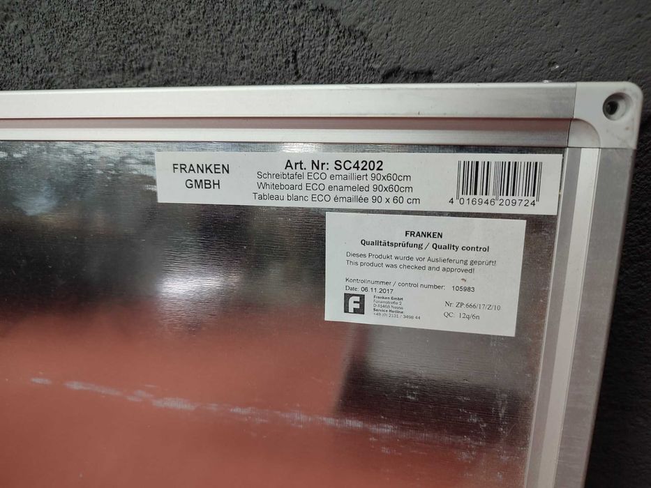 Franken SC4202 Tablica Magnetyczna Suchościeralna 90x60cm Whiteboard