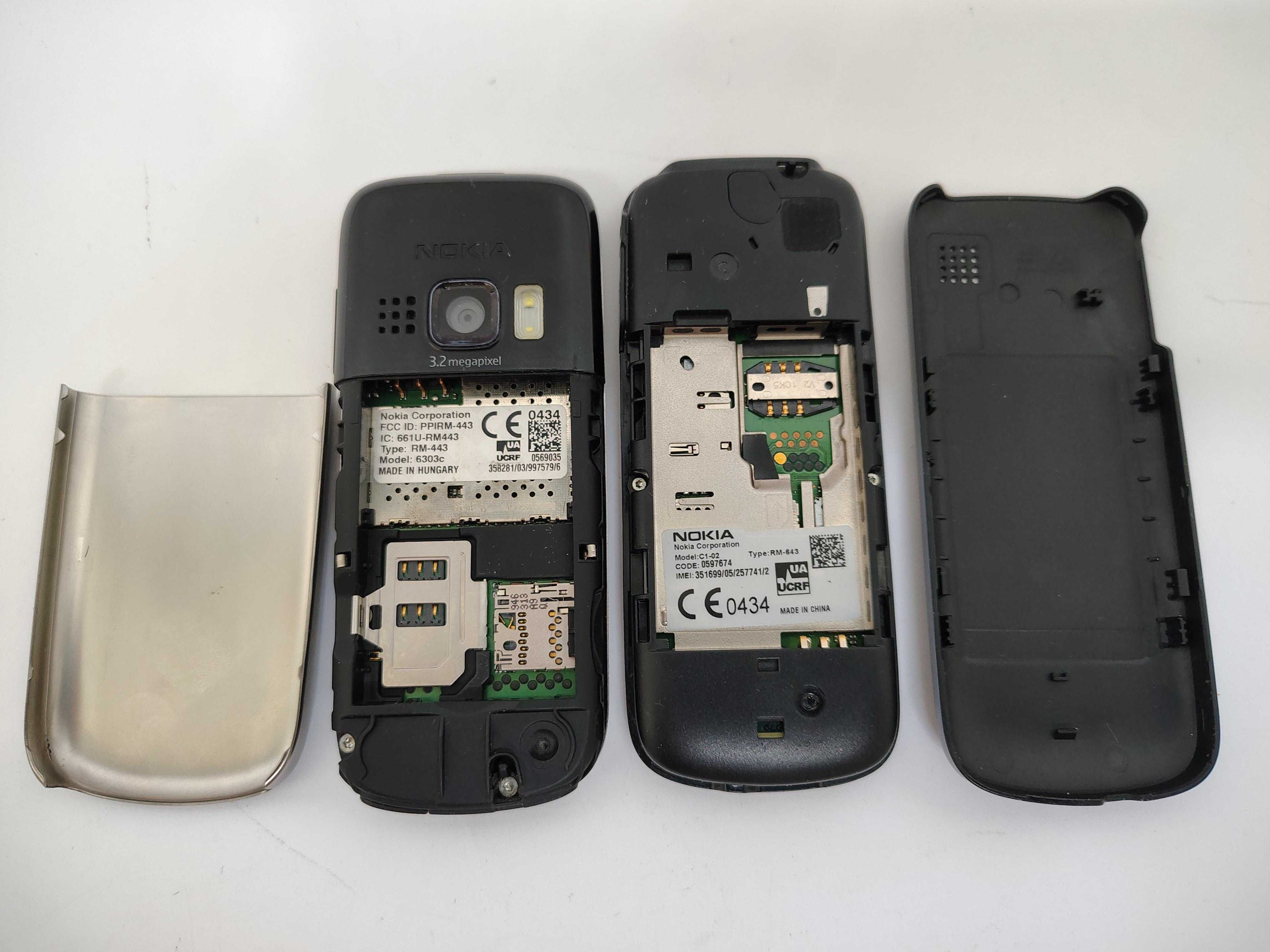 Мобильные телефоны Nokia 6303 Classic и Nokia C1-02 Black.