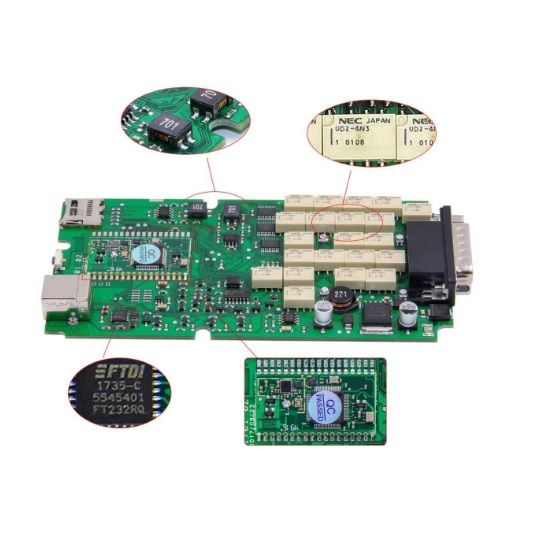 Одноплатный AutoCom CDP (Delphi DS150E 2) Bluetooth/USB автосканер
