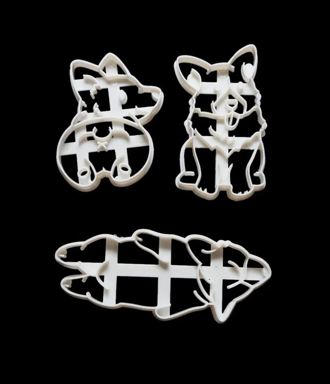 3 nowe duże foremki, wykrawacze ciastek Corgi 3D foremki do ciasteczek