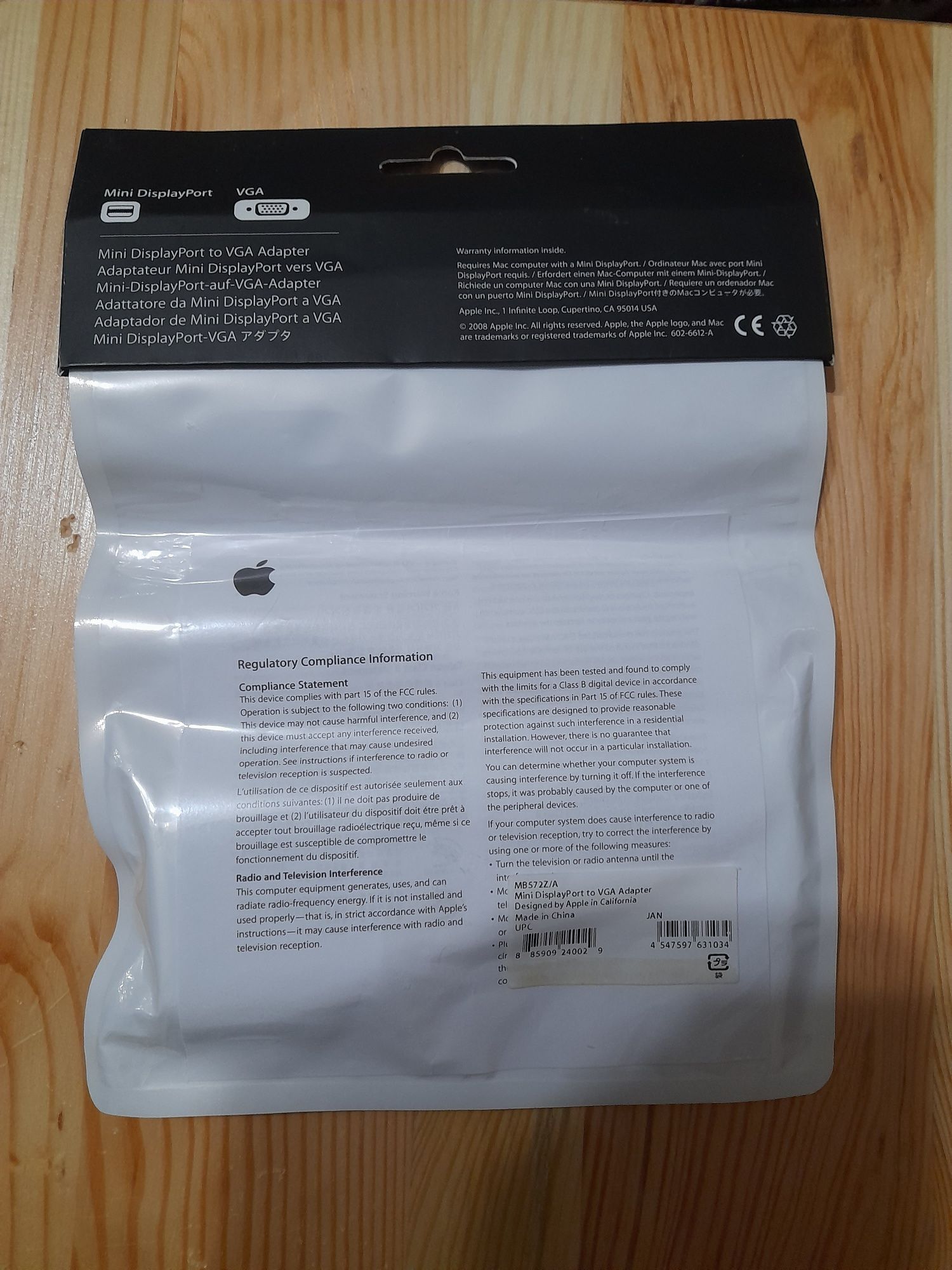 Адаптер Mini Display Port DP - VGA Apple