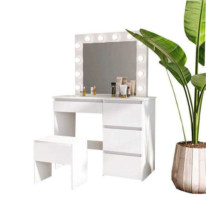 TOALETKA kosmetyczna LUSTRO OŚWIETLENIE 12 LED 94 x 140 x 43cm