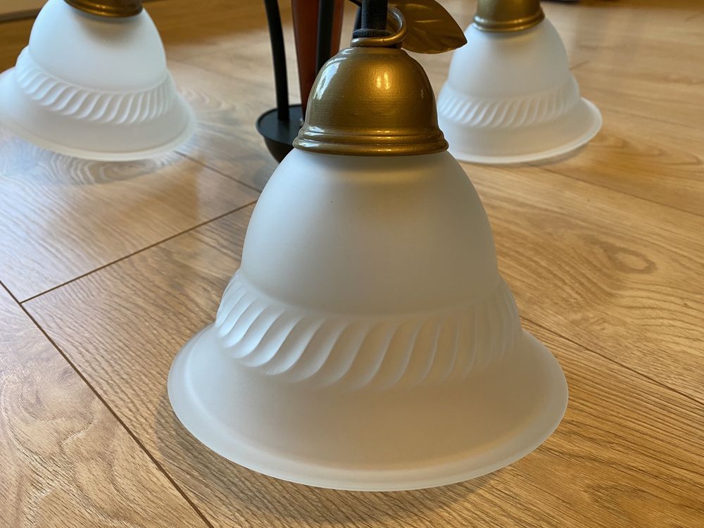 Żyrandol lampa sufitowa 3 punktowa listki