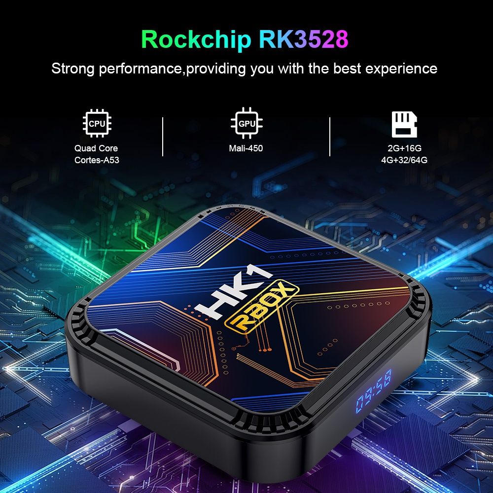 HK1 RBOX K8 4GB 32GB Smart TV Box Android 13 RK3528 8K HDR10 WIFI6