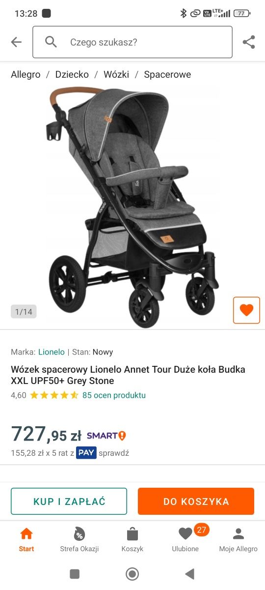 Wózek spacerowy Lionelo