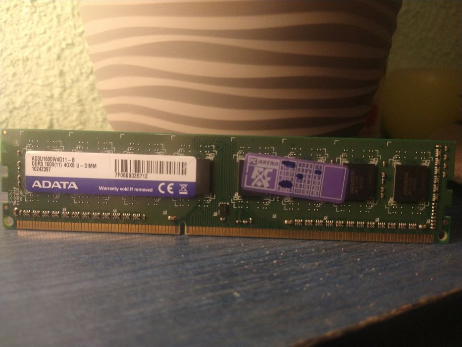 Pamięć RAM Adata, 4 GB, DDR3, 1600 MHz, jednostronna, Słupsk