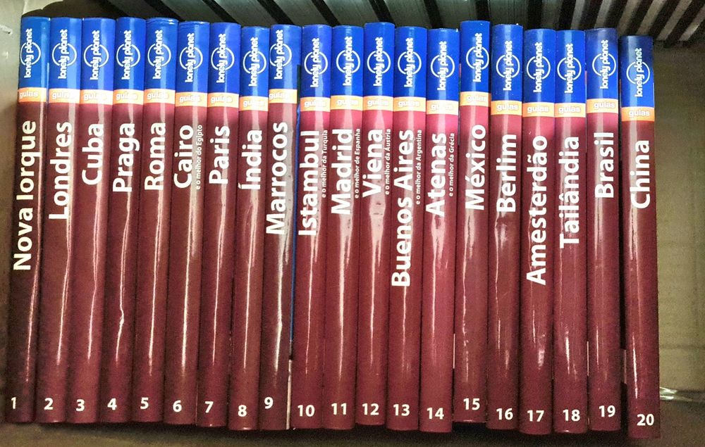 20 Guias de Turismo e Mapas da Lonely Planet. Novos