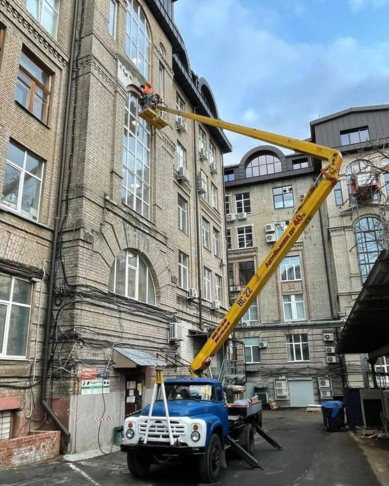 Автовышки от 15м до 45м, и мини-экскаватора HITACHI (услуги и аренда)
