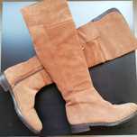 Bota de Cano Alto Pele Camurça Camel 37