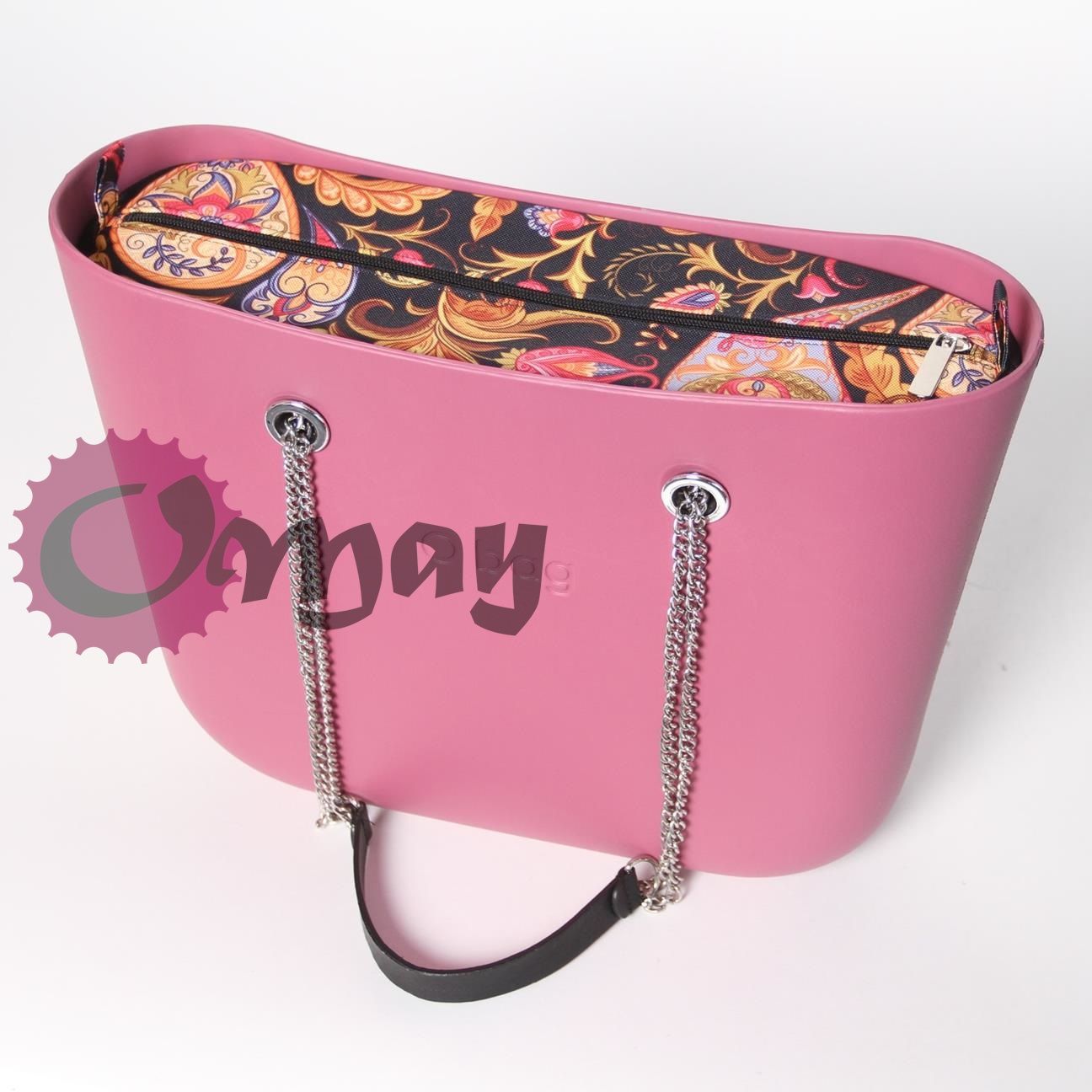 Czarny organizer do OBAG STANDARD orient czarny żółty 2 kieszenie OMAY