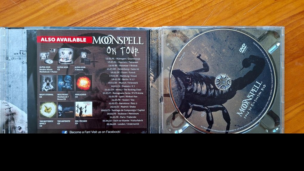 Moonspell - Extinct (CD + DVD) assinado pela banda