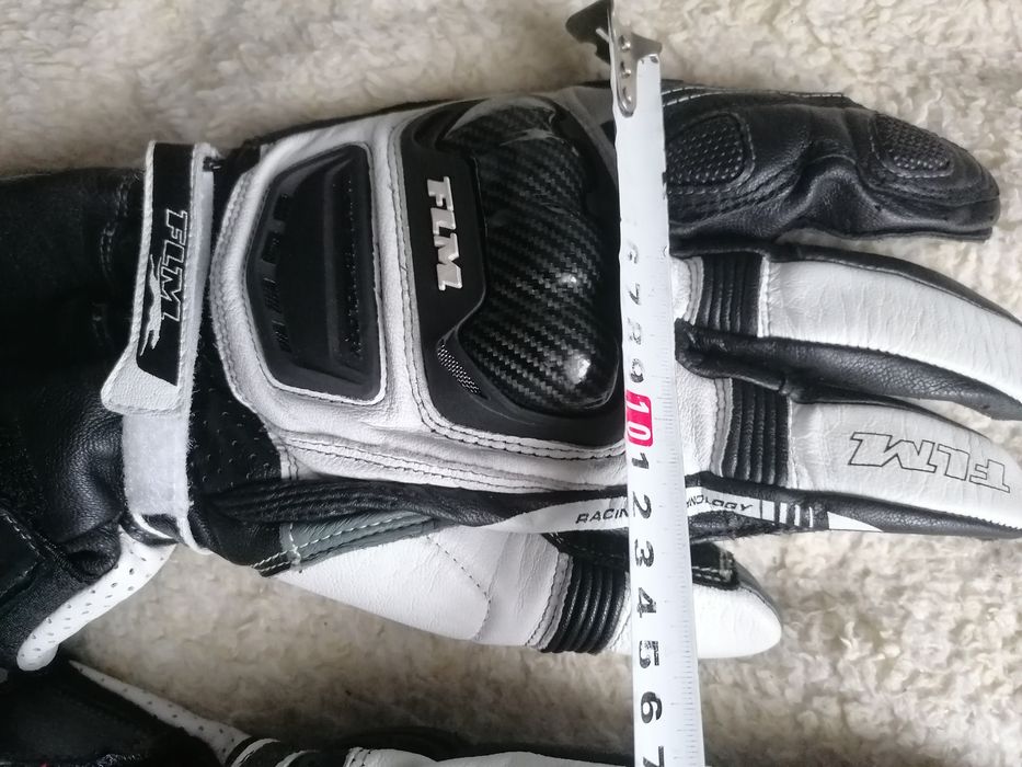 Rękawice motocyklowe FLM męskie skóra jak nowe rozmiar XL