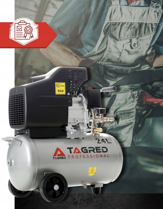 GWARANCJA: Sprężarka powietrza KOMPRESOR olejowy 3,4km 24L TARGED