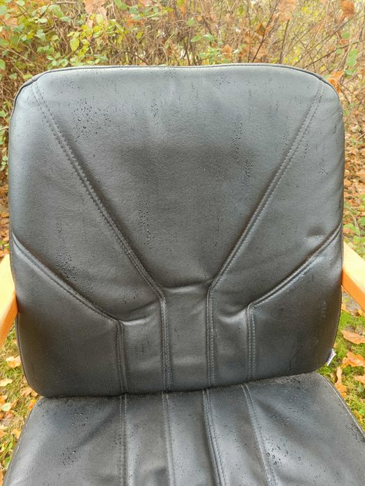 Krzesło biurowe konferencyjne drewniane czarne