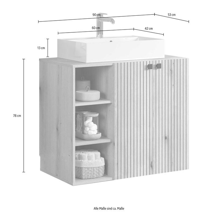 Szafka łazienkowa pod umywalkę nablatową NOWA WYSOKA JAKOŚĆ 90x53x79cm