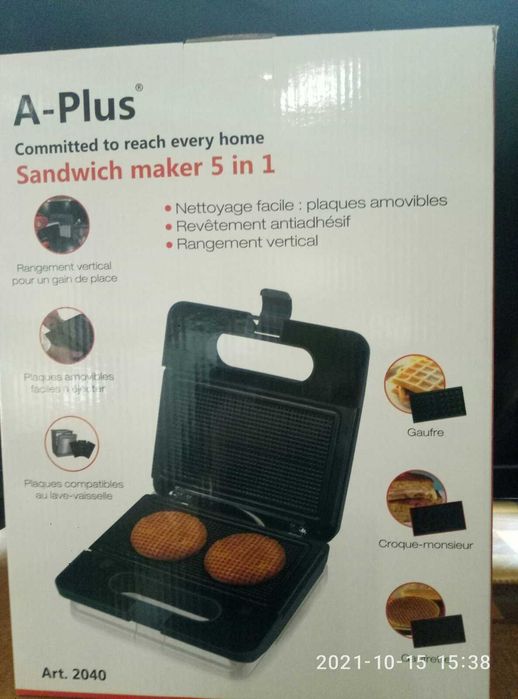 Мультипекарь A-PLUS 5 в 1 (2040) мультимейкер 5 в 1эндвичница