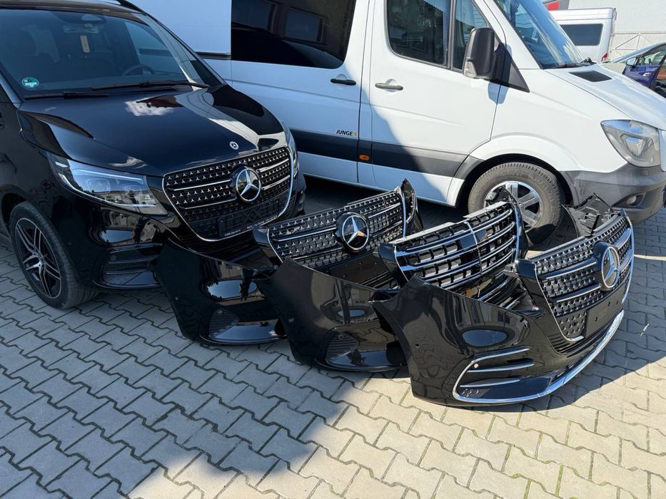 Бампер передній рестайловий 2024-2025р Vito V-class Веклас Metris W447