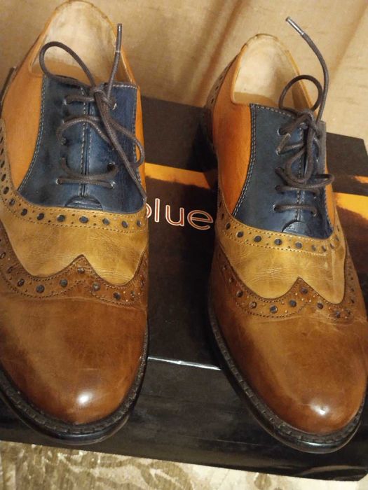 Туфлі-броги оксфорди спектатори шкіряні чоловічі Melvin & Hamilton 40р