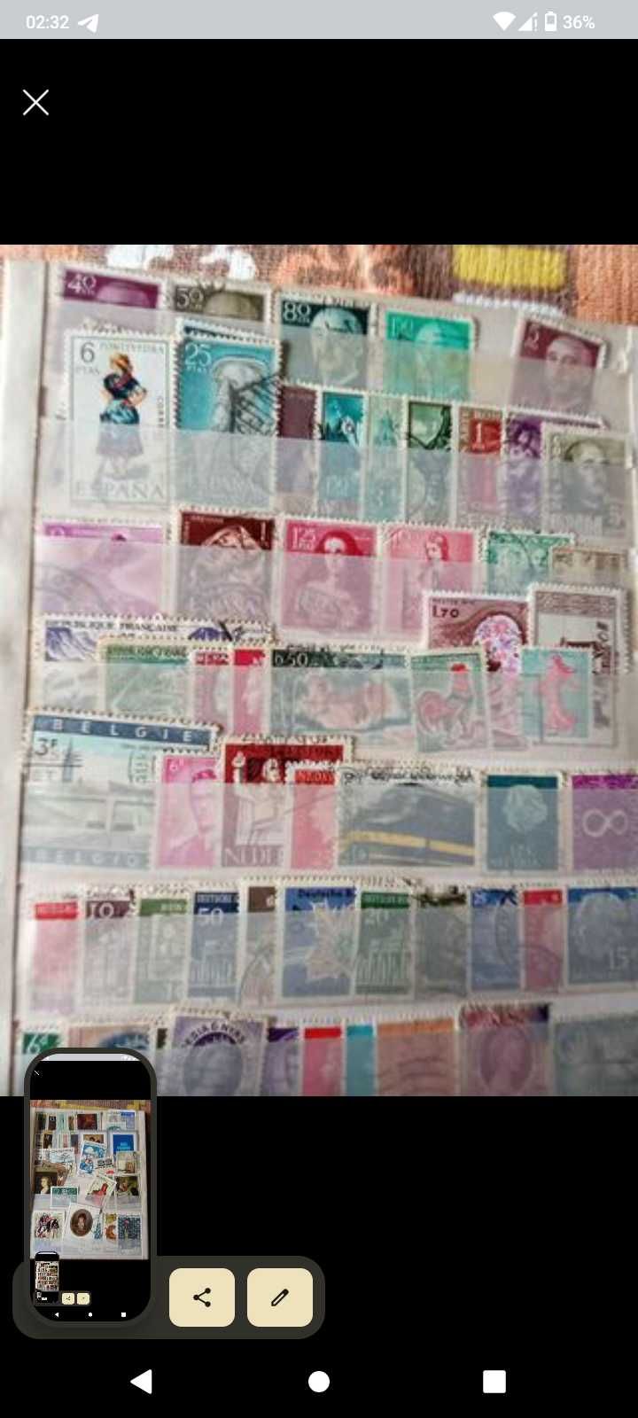 Coleção de selos vários paises
